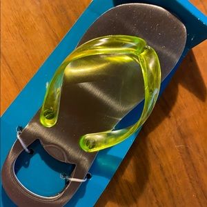 Flip Flop Bottle Opener Neon Green